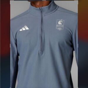 Adidas Men’s Boston Marathon 2025, Own the Run 1/4 Zip Tee..